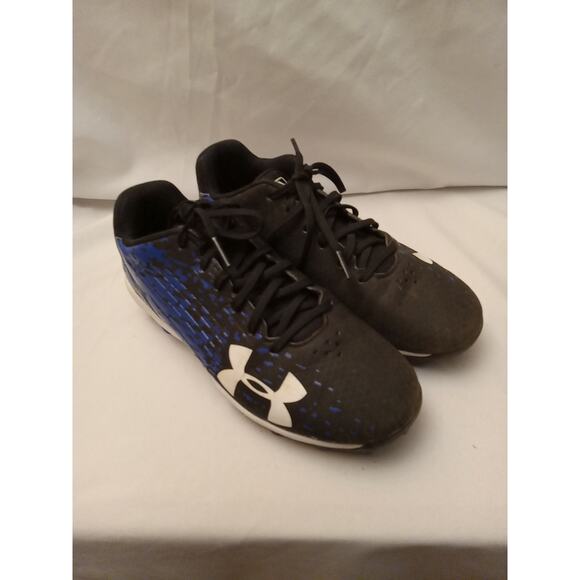 Under Armour Boy 4 Leadoff Low RM Youth Baseball Cleats Blue/Black 1278754-041 - Picture 1 of 10